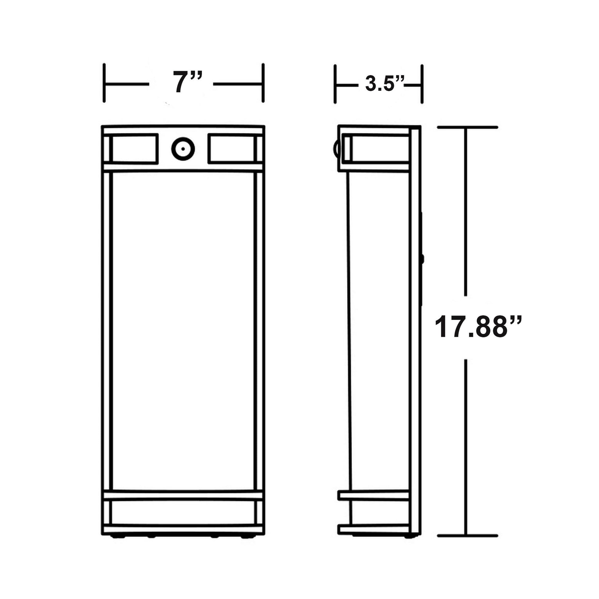 Elston Outdoor LED Wall Light - line drawing.