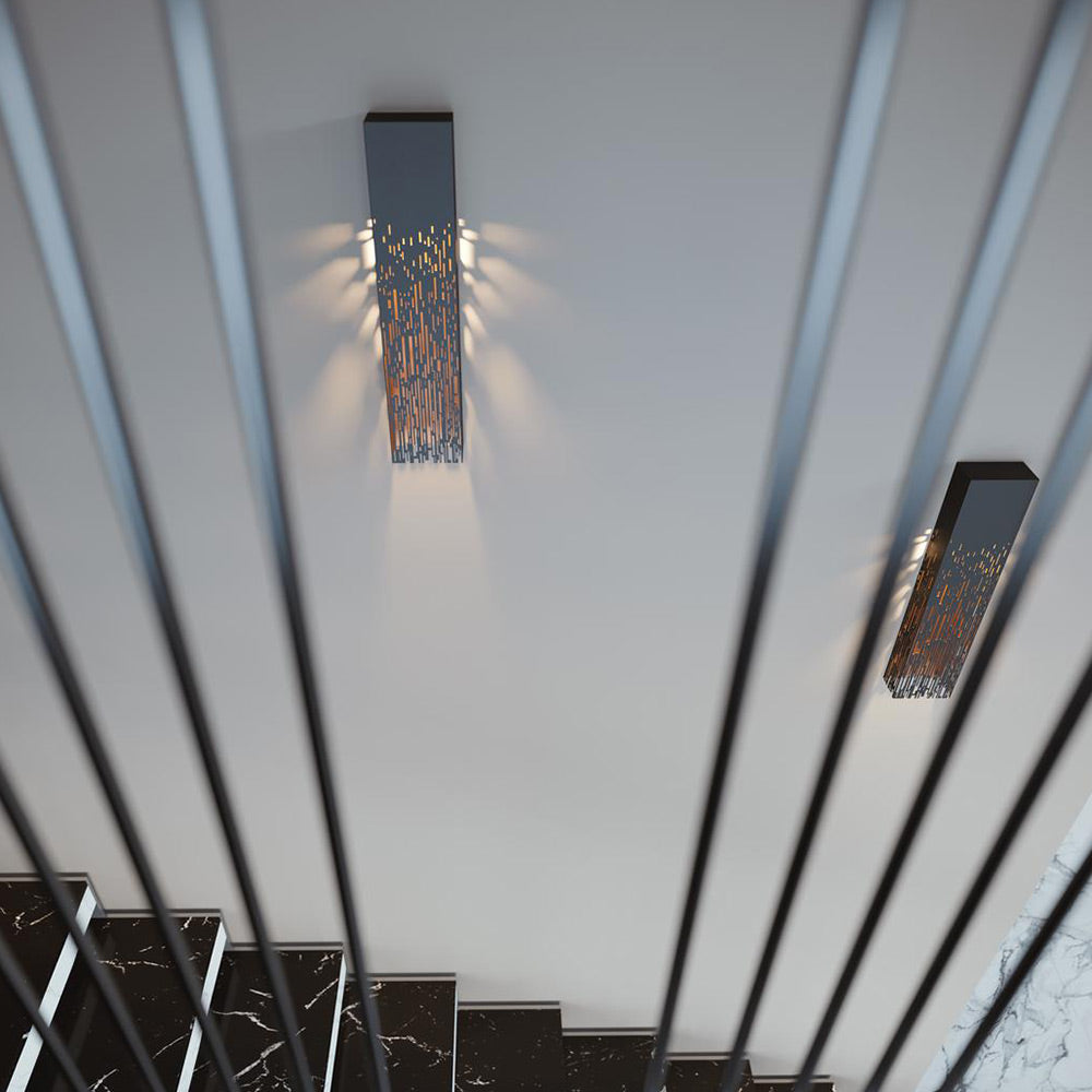 Embers LED Wall Light in stairway.