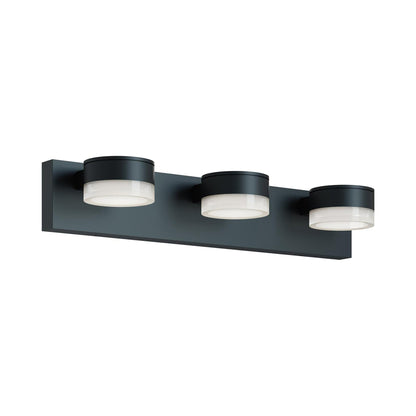 Emma LED Bath Vanity Light in Black (3-Light).