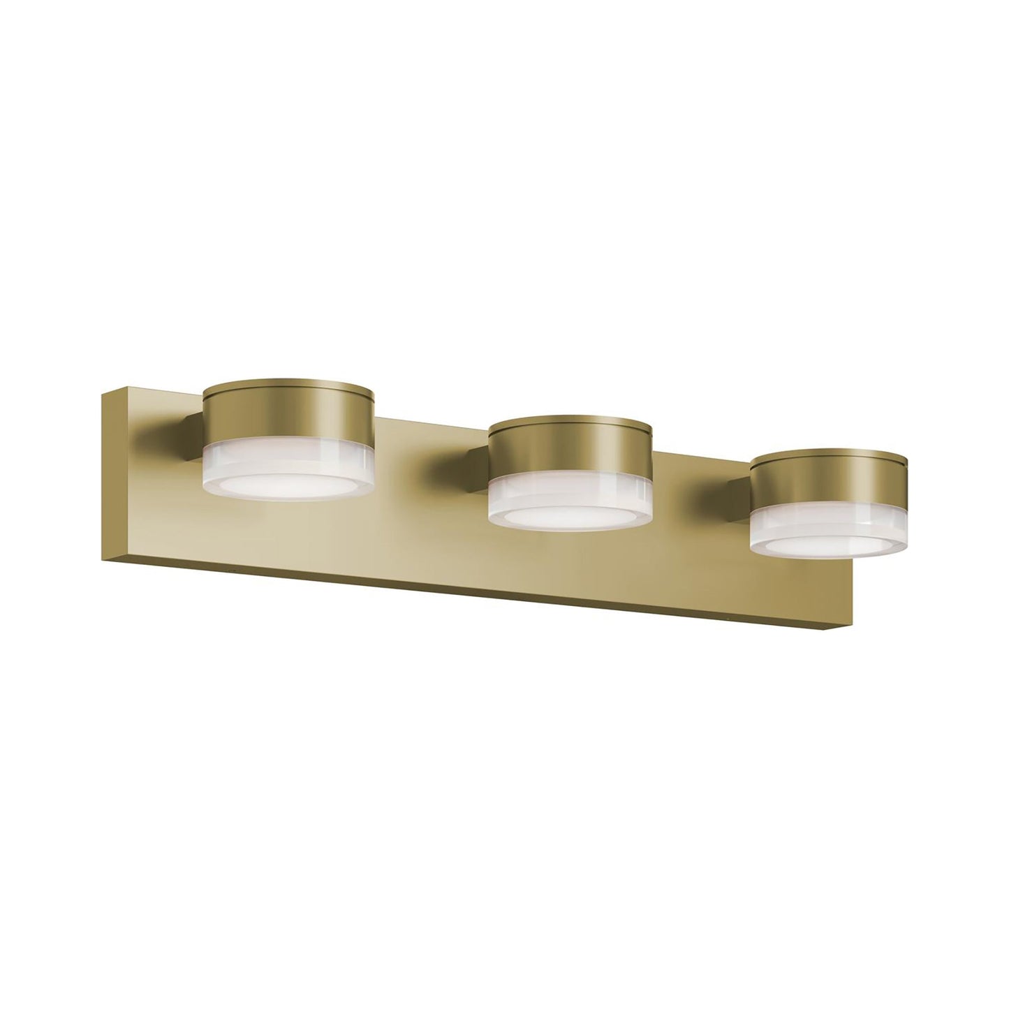 Emma LED Bath Vanity Light in Light Antique Brass (3-Light).