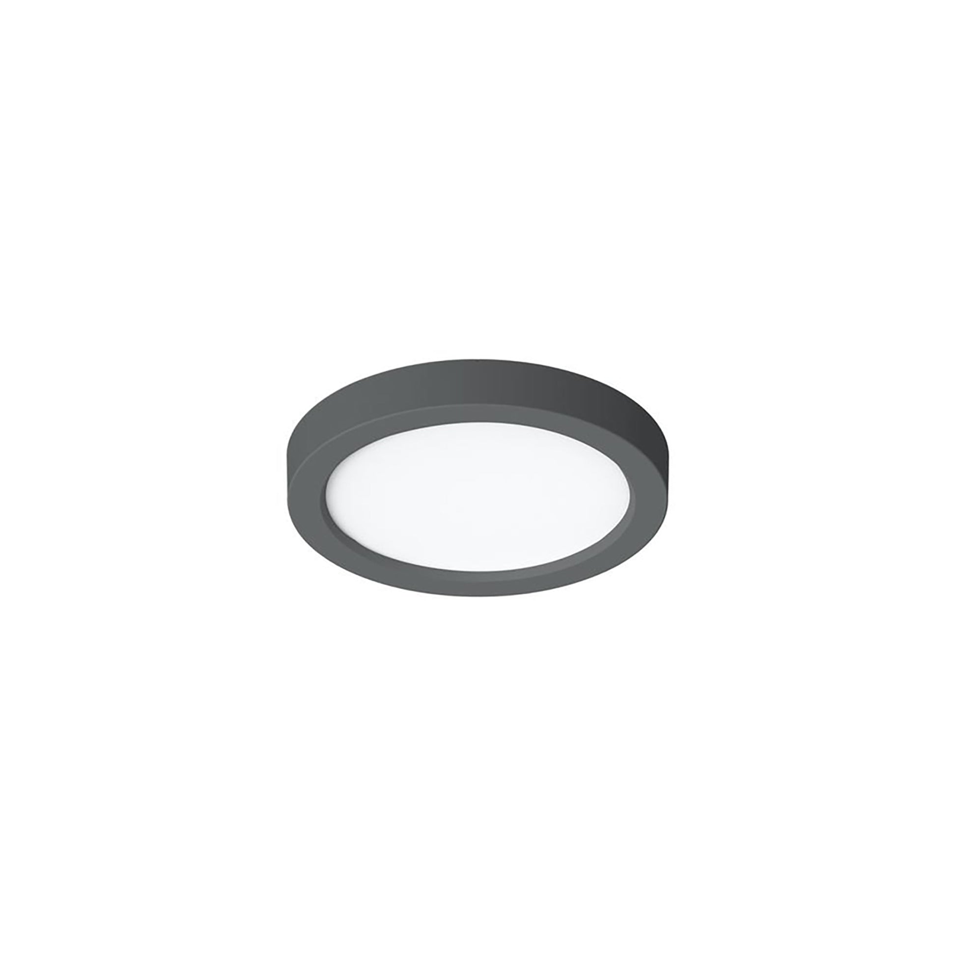 Eon LED Flush Mount Ceiling Light in Black (5-Inch).