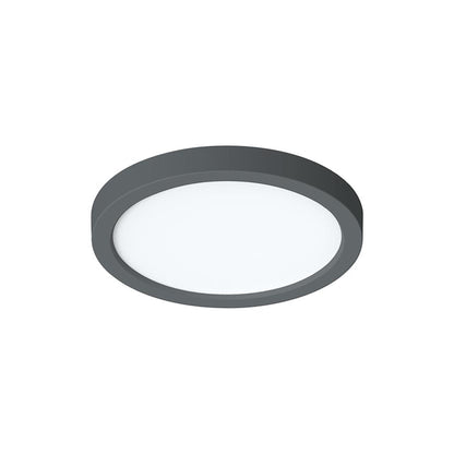 Eon LED Flush Mount Ceiling Light in Black (9-Inch).