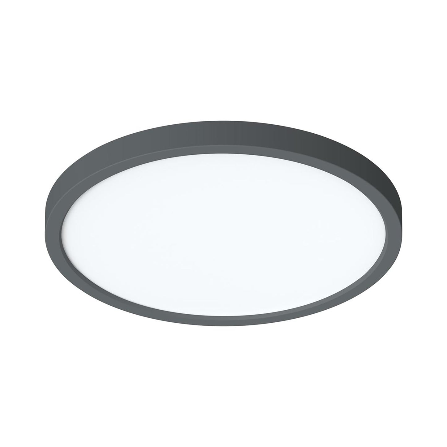 Eon LED Flush Mount Ceiling Light in Black (14-Inch).