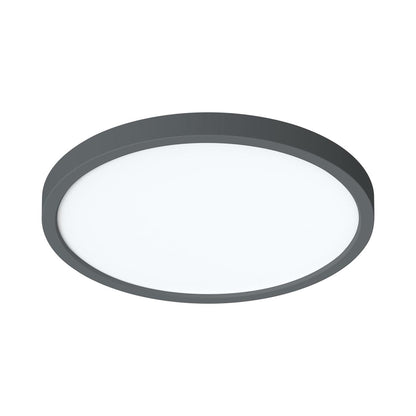 Eon LED Flush Mount Ceiling Light in Black (14-Inch).