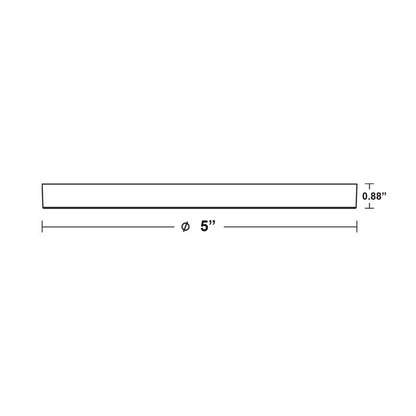 Eon LED Flush Mount Ceiling Light - line drawing.