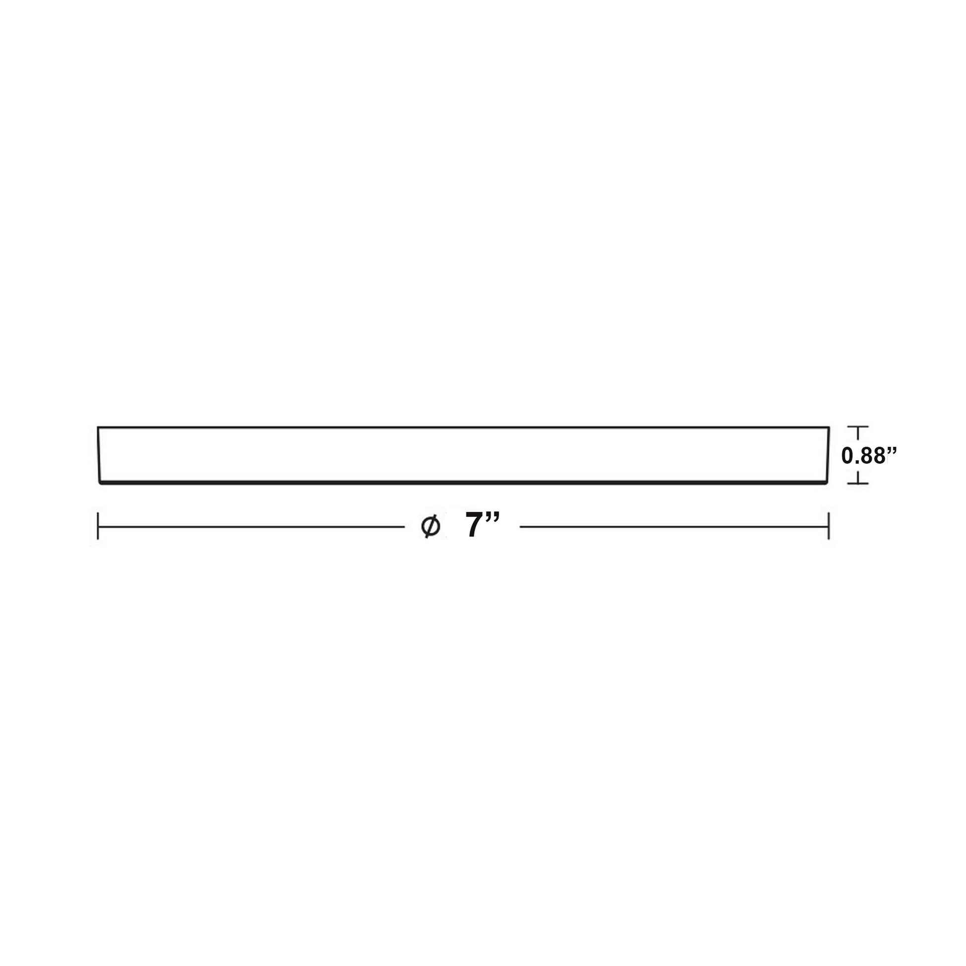 Eon LED Flush Mount Ceiling Light - line drawing.