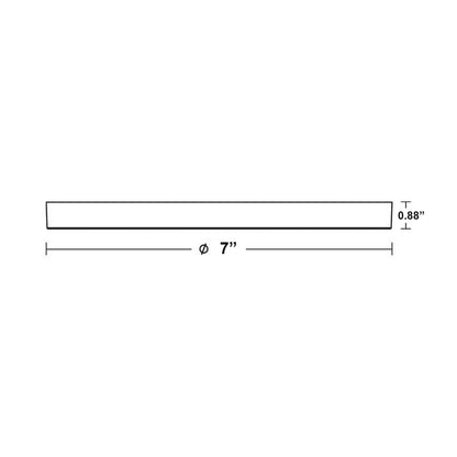 Eon LED Flush Mount Ceiling Light - line drawing.