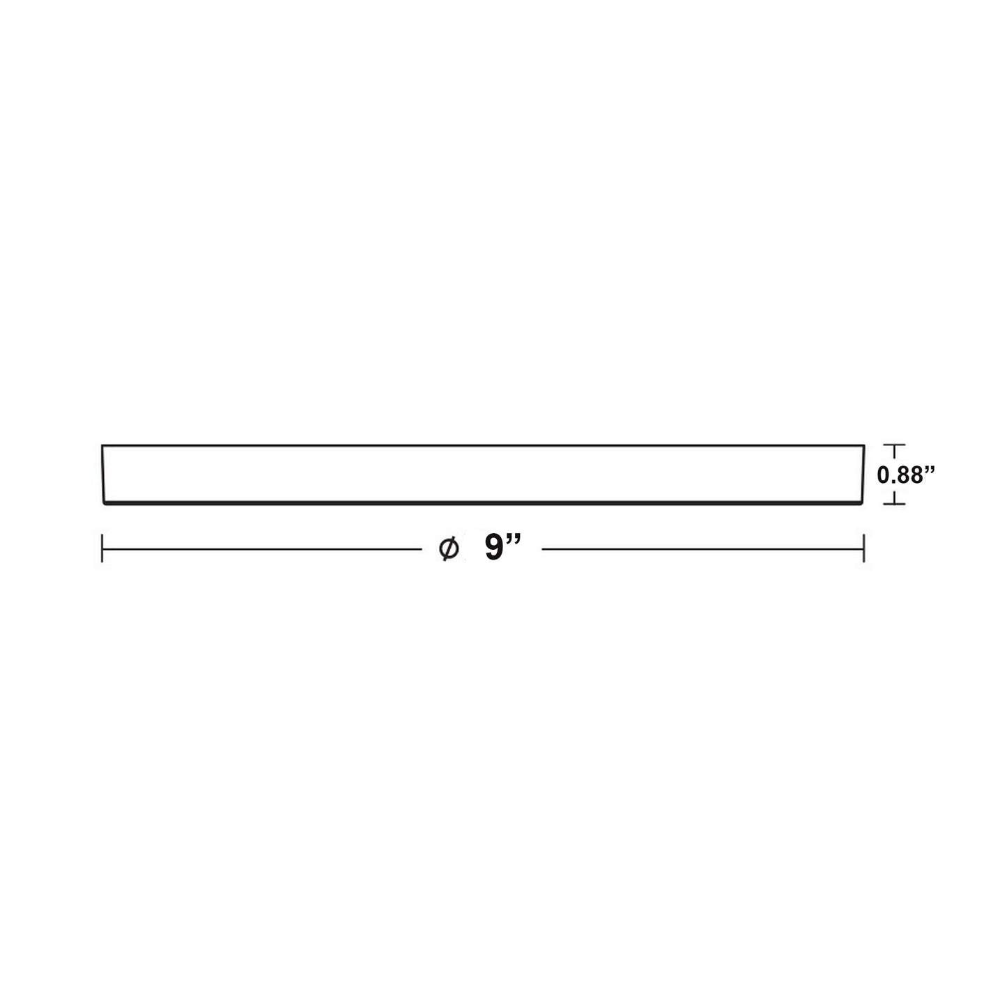 Eon LED Flush Mount Ceiling Light - line drawing.