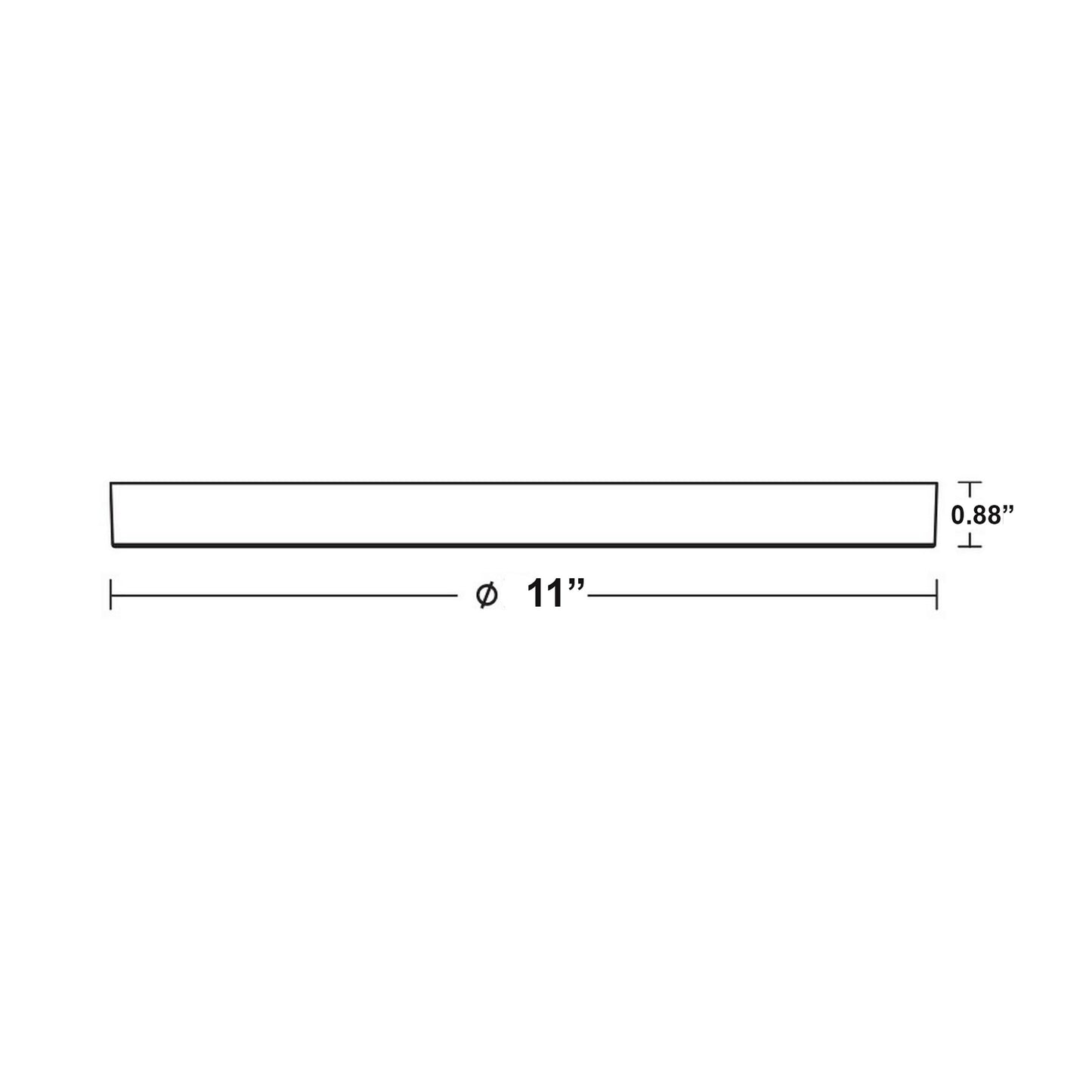 Eon LED Flush Mount Ceiling Light - line drawing.