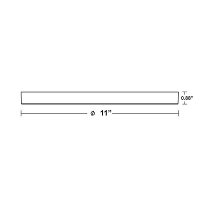 Eon LED Flush Mount Ceiling Light - line drawing.