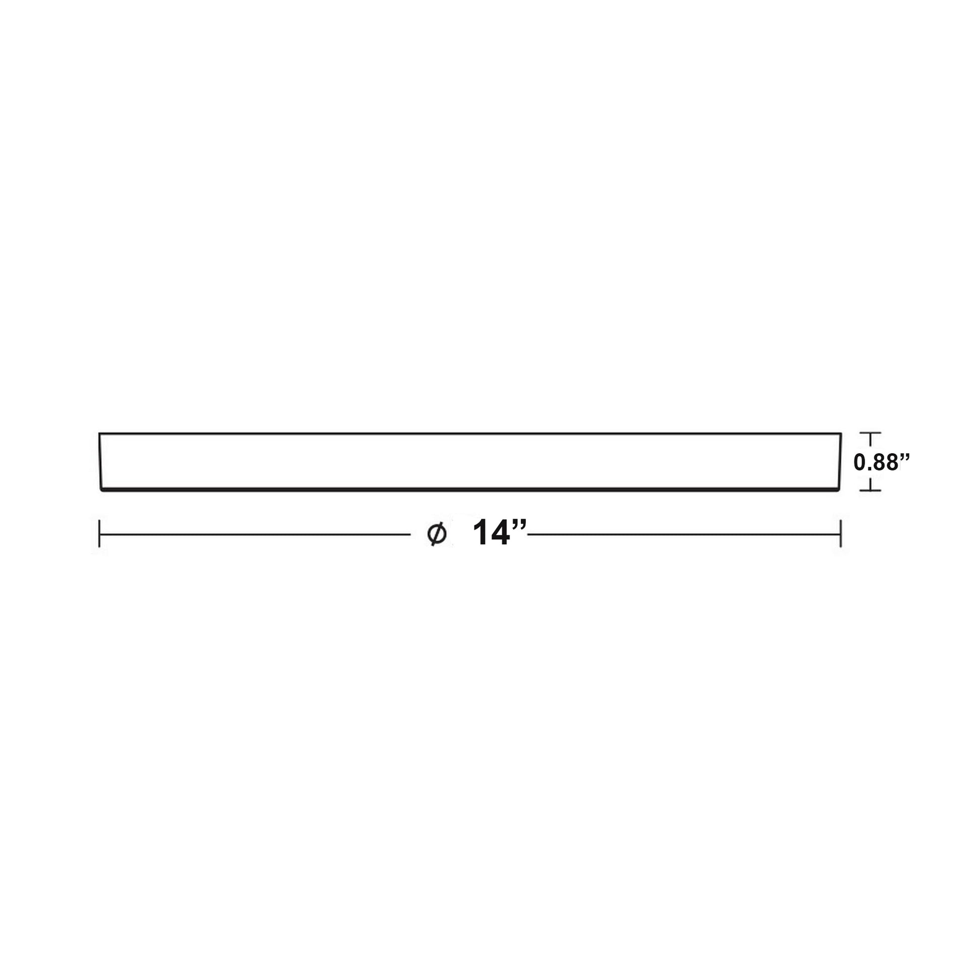 Eon LED Flush Mount Ceiling Light - line drawing.