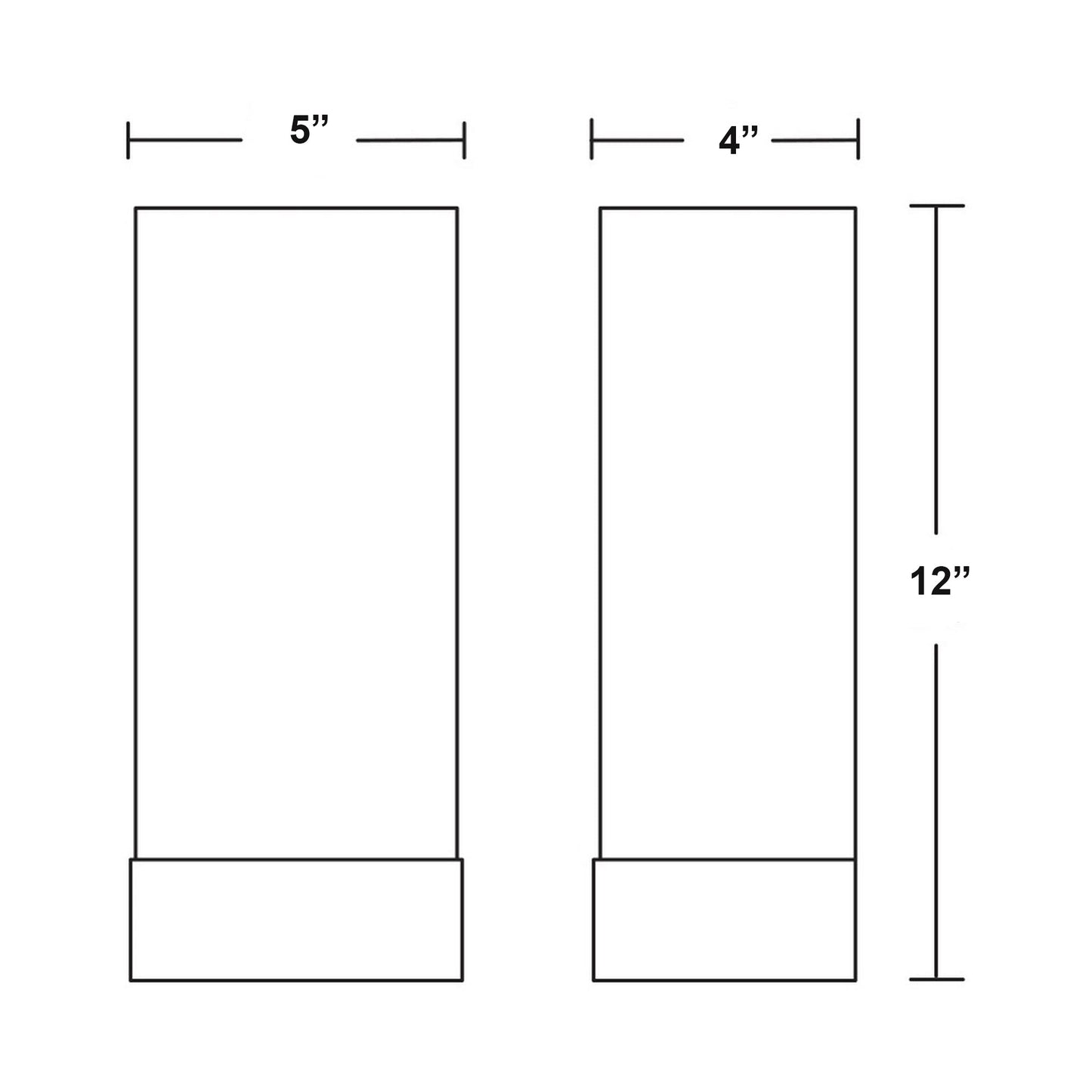 Evanston LED Wall Light - line drawing.