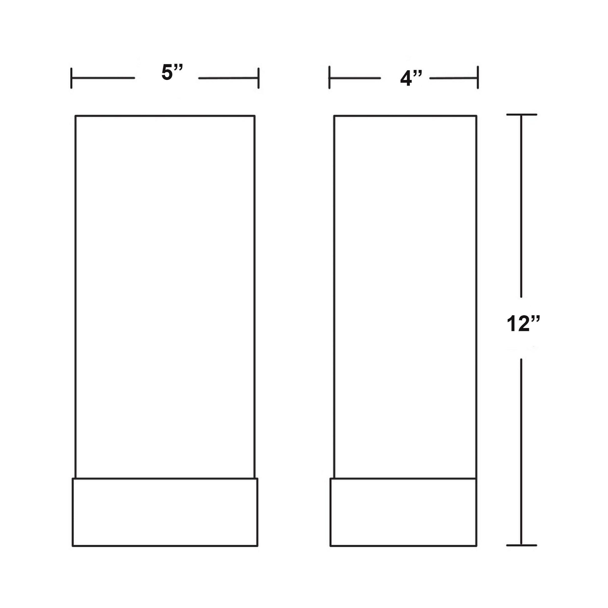 Evanston LED Wall Light - line drawing.
