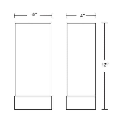 Evanston LED Wall Light - line drawing.
