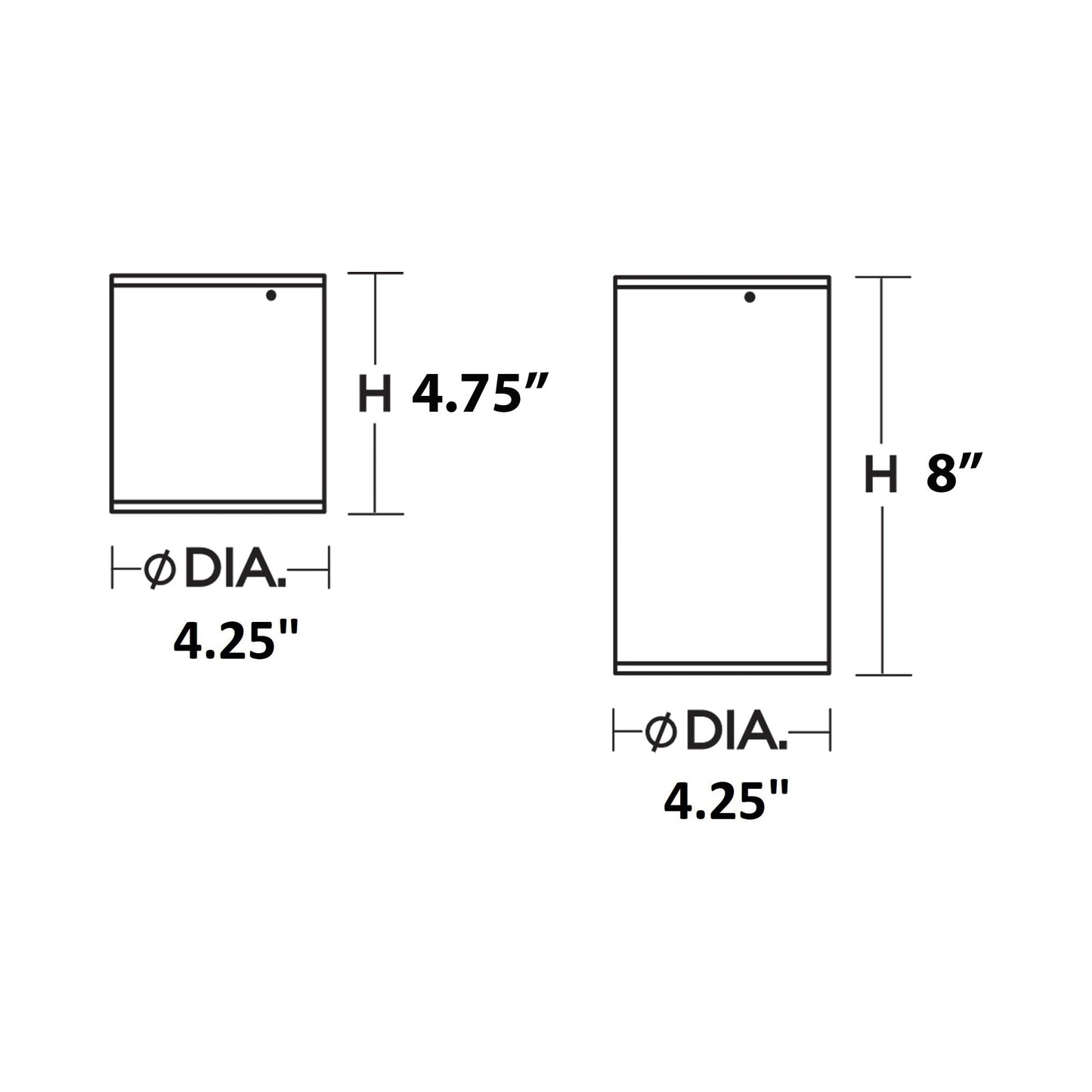 Everly Outdoor LED Flush Mount Ceiling Light - line drawing.