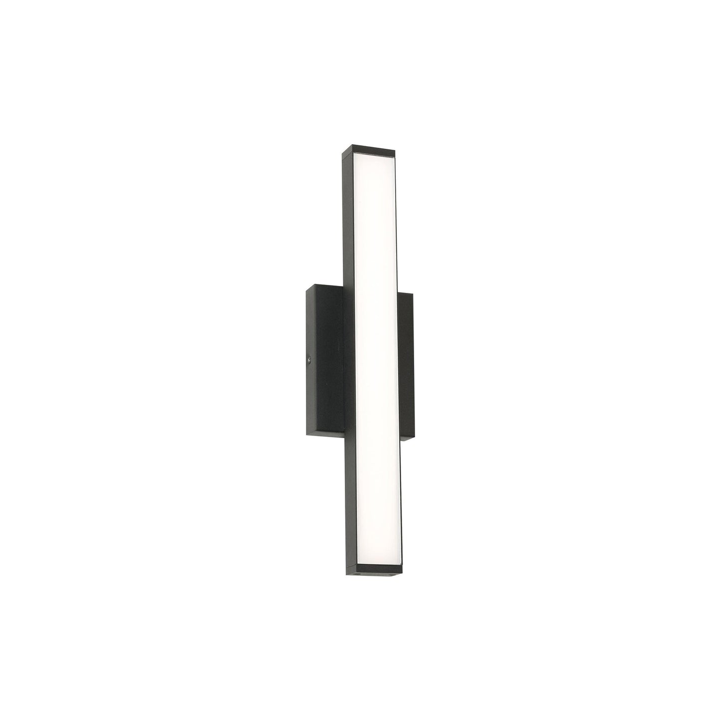 Gale Outdoor LED Wall Light in Textured Black (18-Inch/No Features).