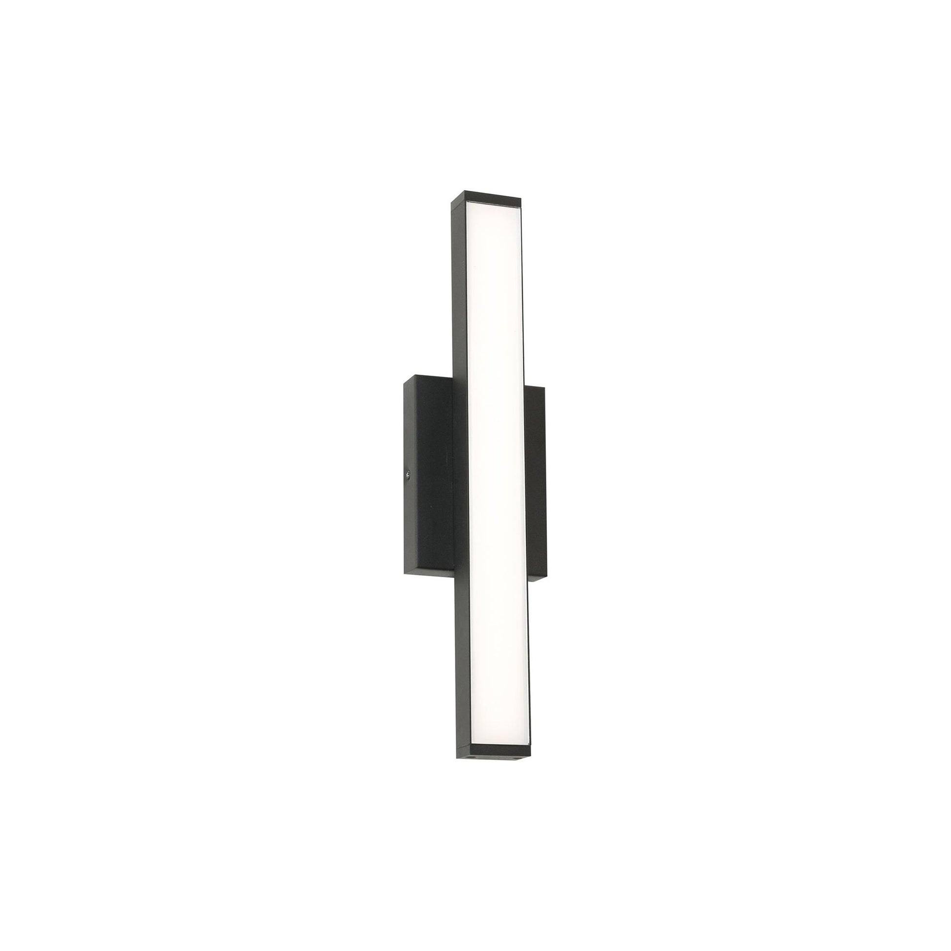 Gale Outdoor LED Wall Light in Textured Black (18-Inch/No Features).