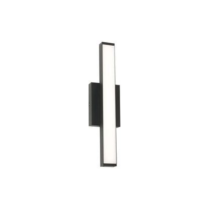 Gale Outdoor LED Wall Light in Textured Black (18-Inch/No Features).