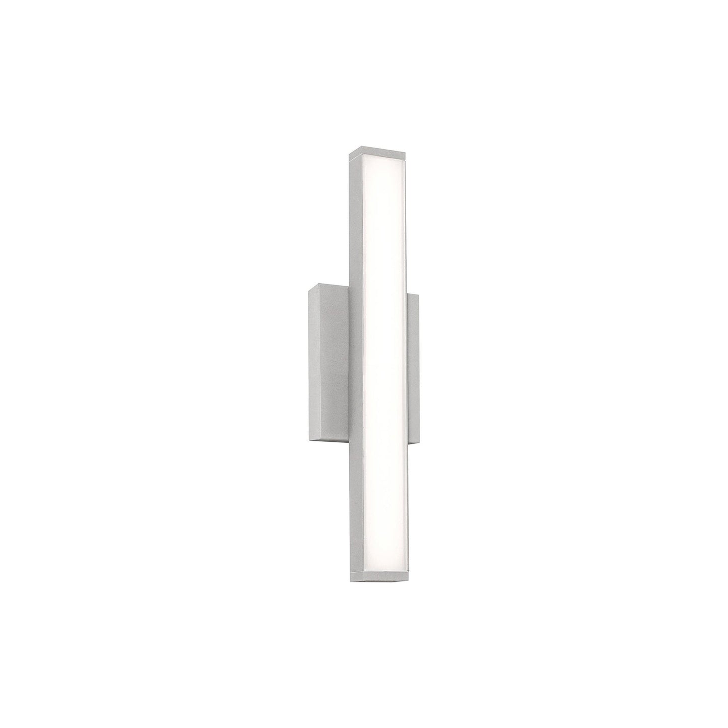 Gale Outdoor LED Wall Light in Textured Grey (18-Inch/No Features).