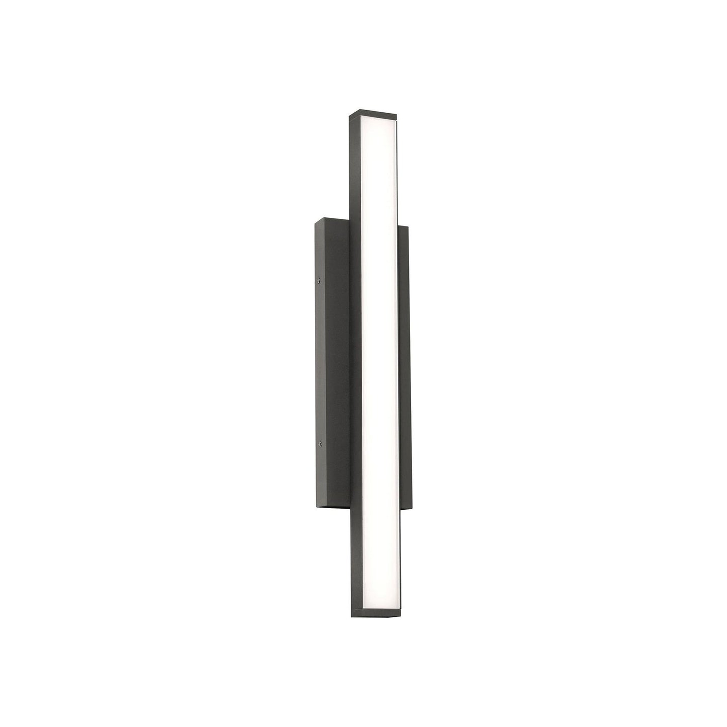 Gale Outdoor LED Wall Light in Textured Black (24-Inch/No Features).