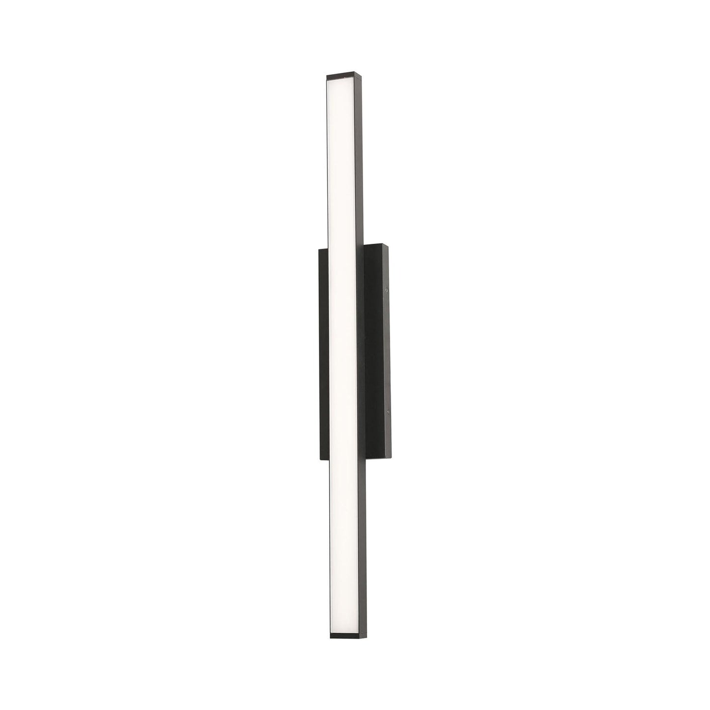 Gale Outdoor LED Wall Light in Textured Black (36-Inch/No Features).