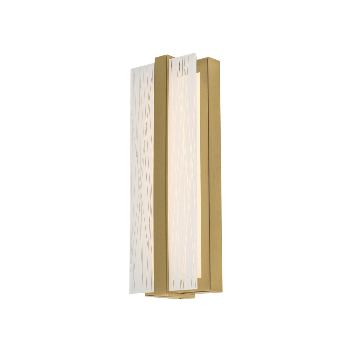 Gallery LED Wall Light in Light Antique Brass (14-Inch/120V-277V).