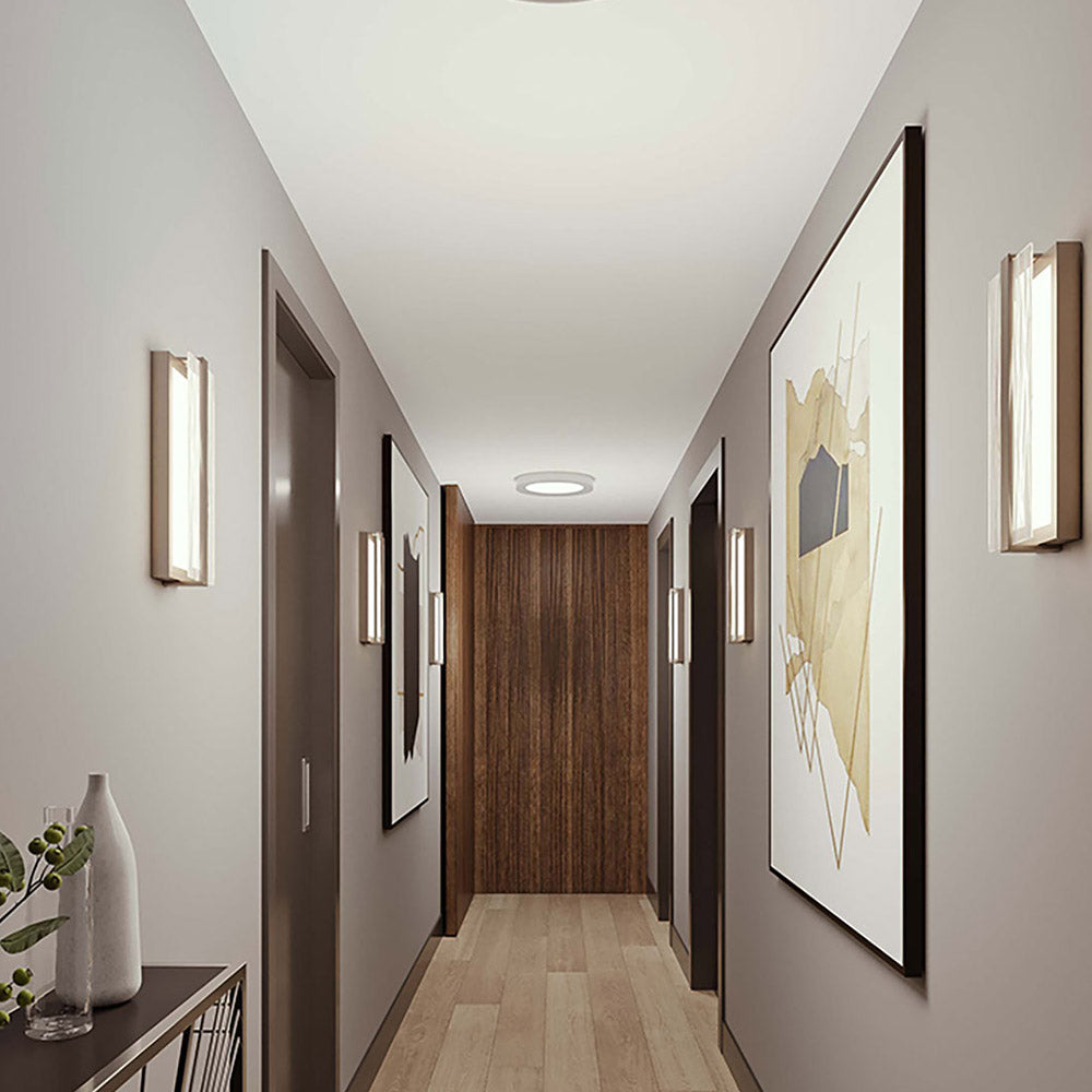 Gallery LED Wall Light in hallway.