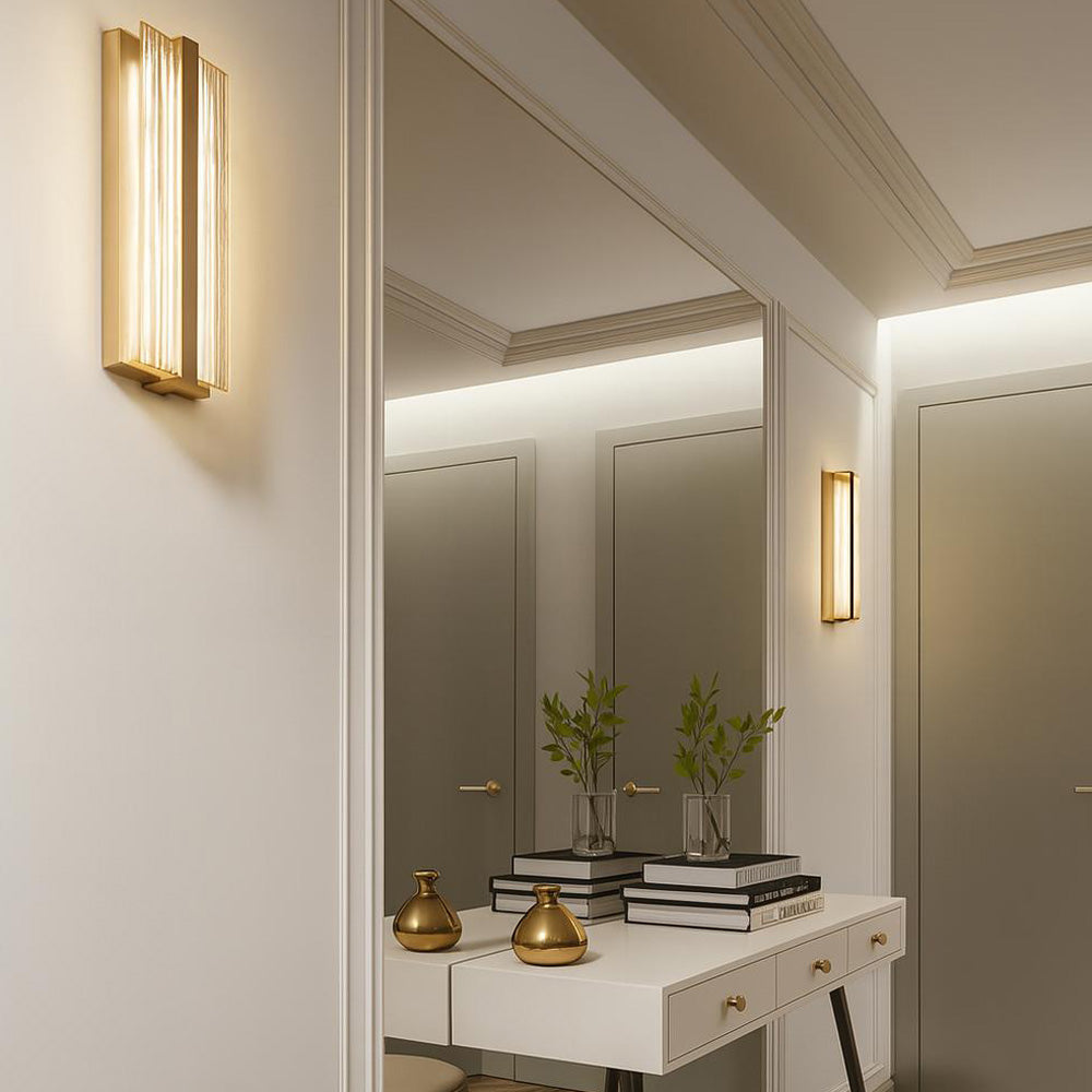 Gallery LED Wall Light in hallway.