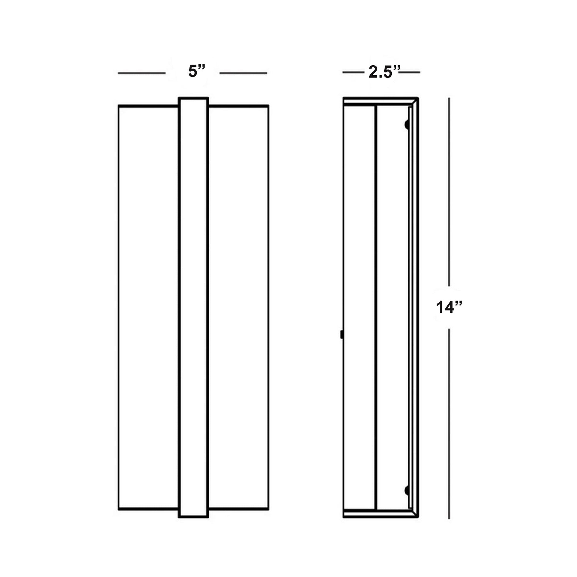 Gallery LED Wall Light - line drawing.
