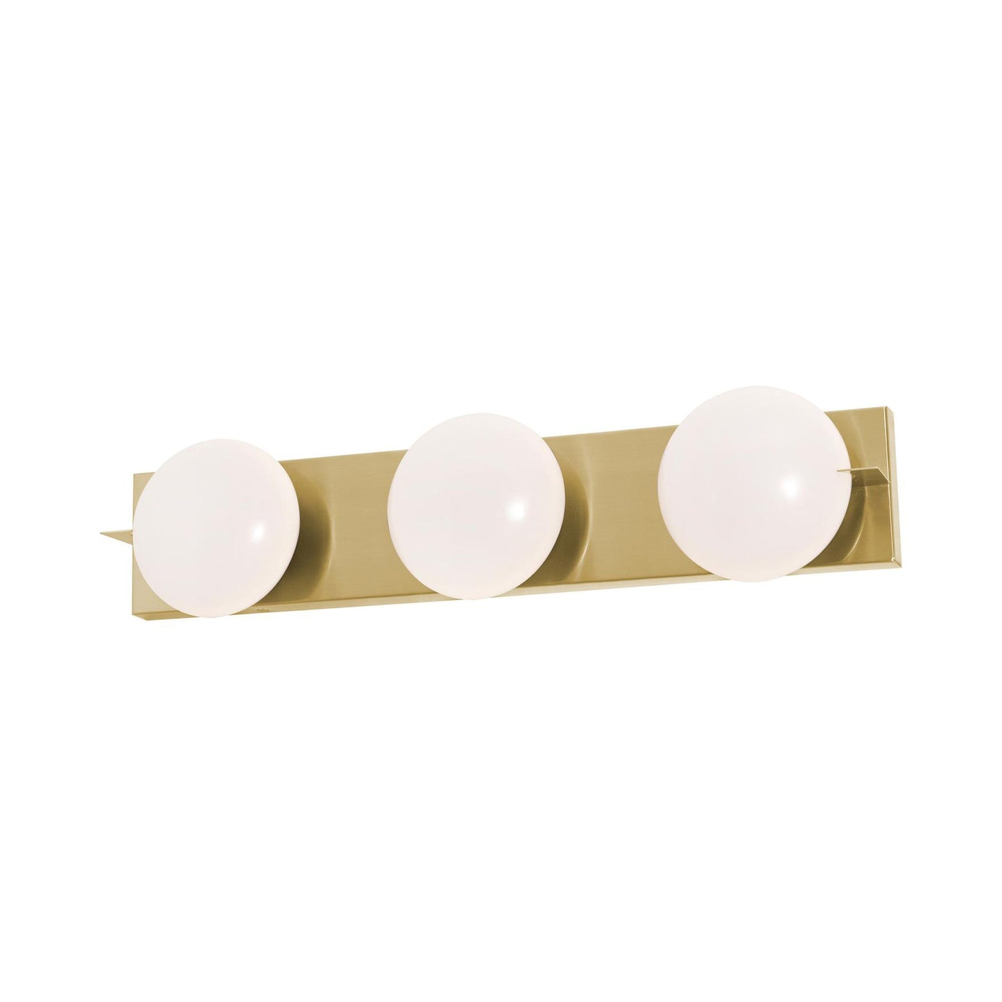 Gates LED Bath Vanity Light in Satin Brass.