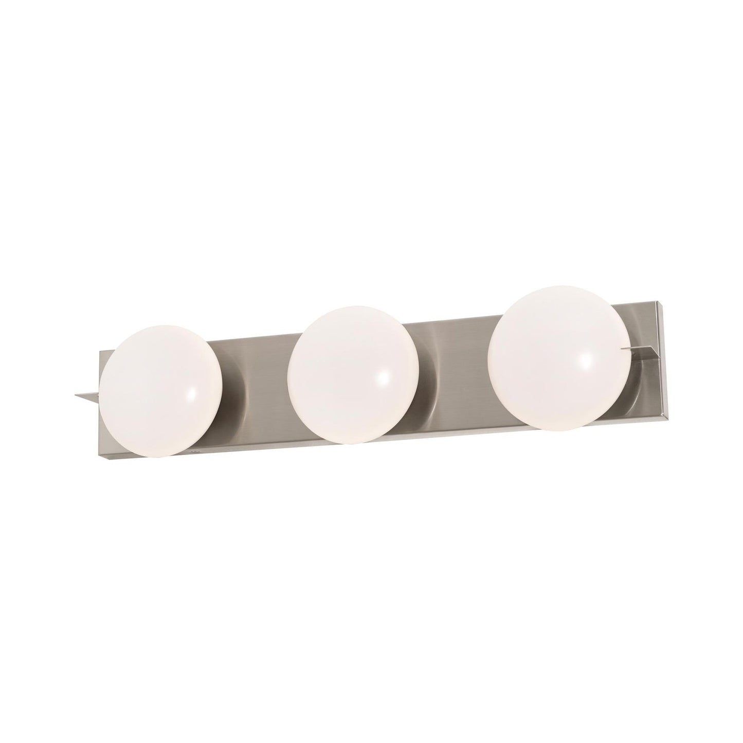 Gates LED Bath Vanity Light in Satin Nickel.
