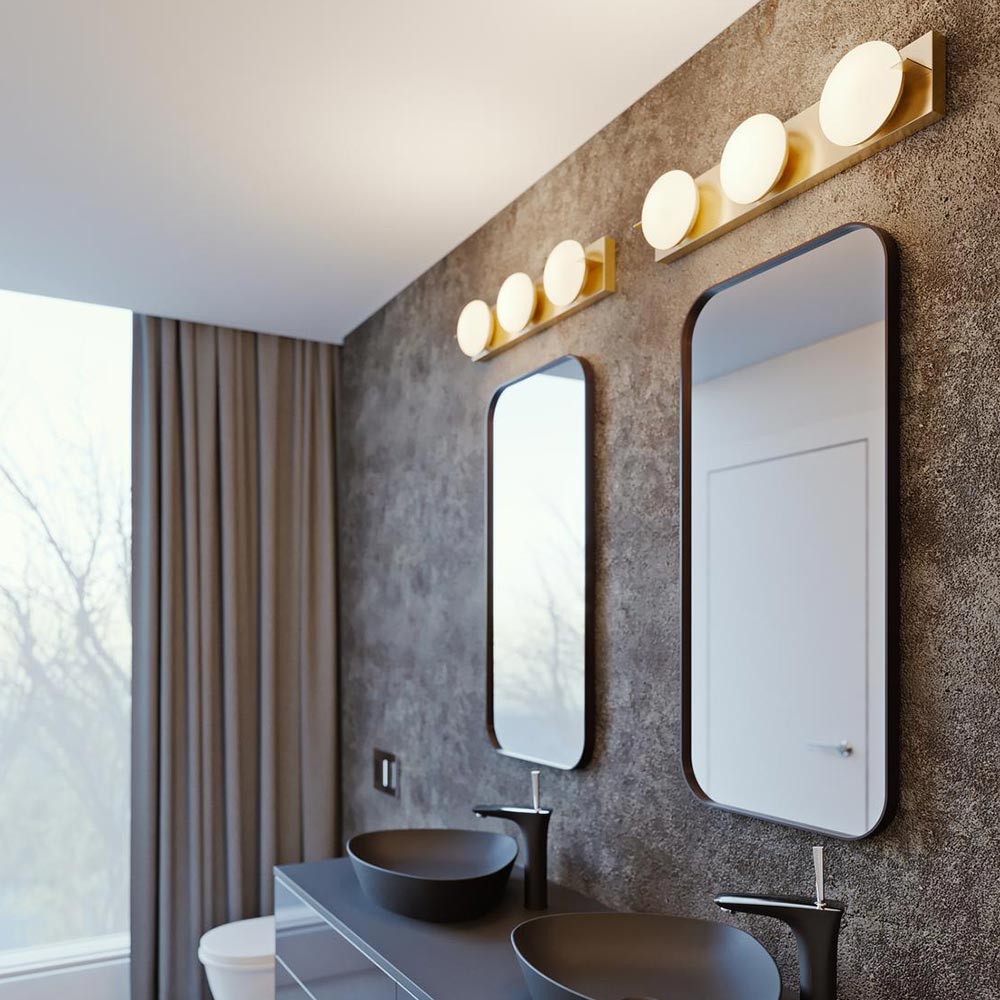 Gates LED Bath Vanity Light in bathroom.