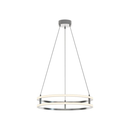 Gemini LED Pendant Light in Painted Nickel (Small).