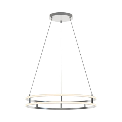 Gemini LED Pendant Light in Painted Nickel (Large).