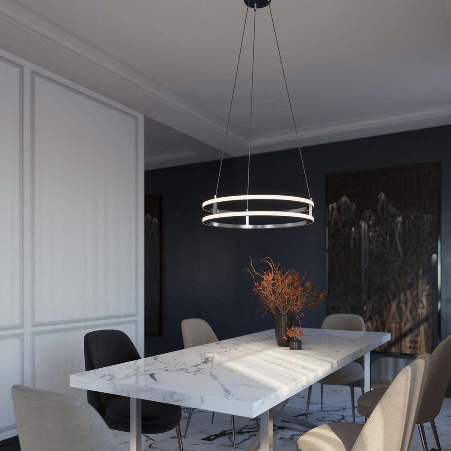 Gemini LED Pendant Light in dinning room.