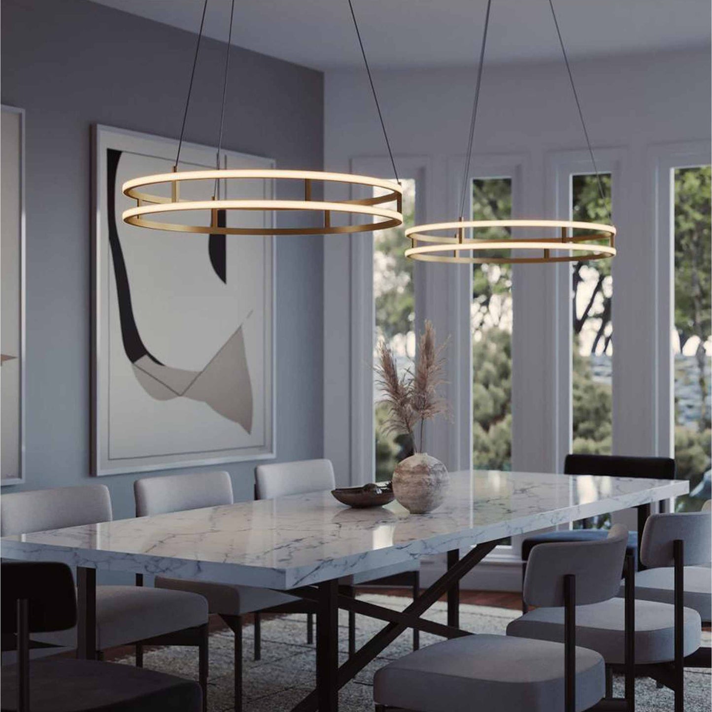 Gemini LED Pendant Light in dinning room.