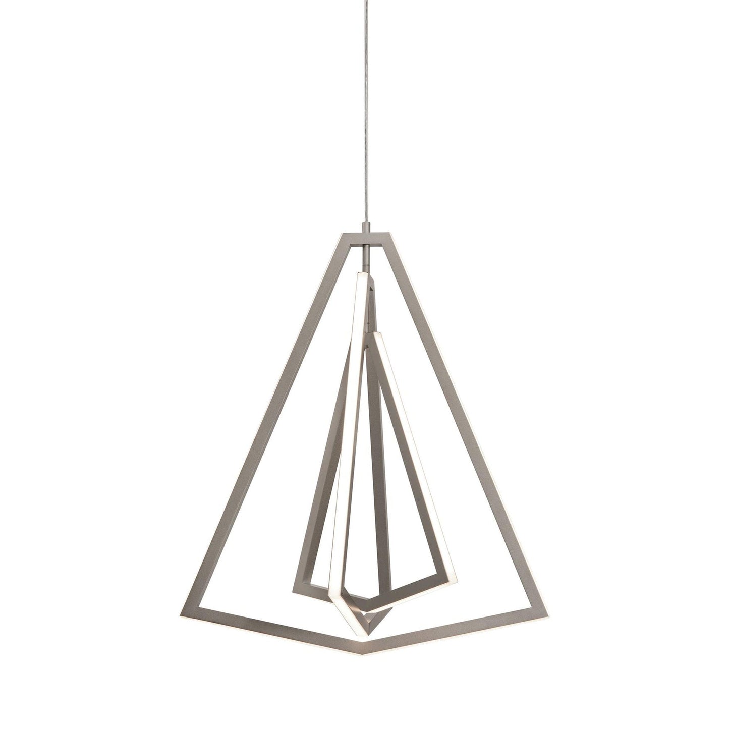 Gianna LED Pendant Light in Satin Nickel.