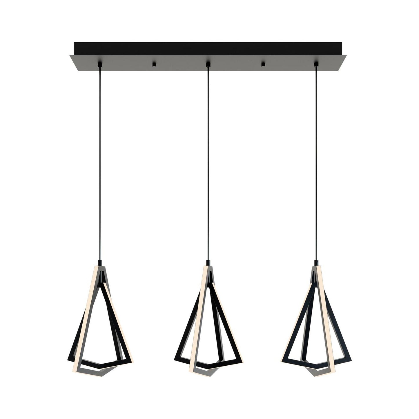 Gianna Linear LED Pendant Light in Black.