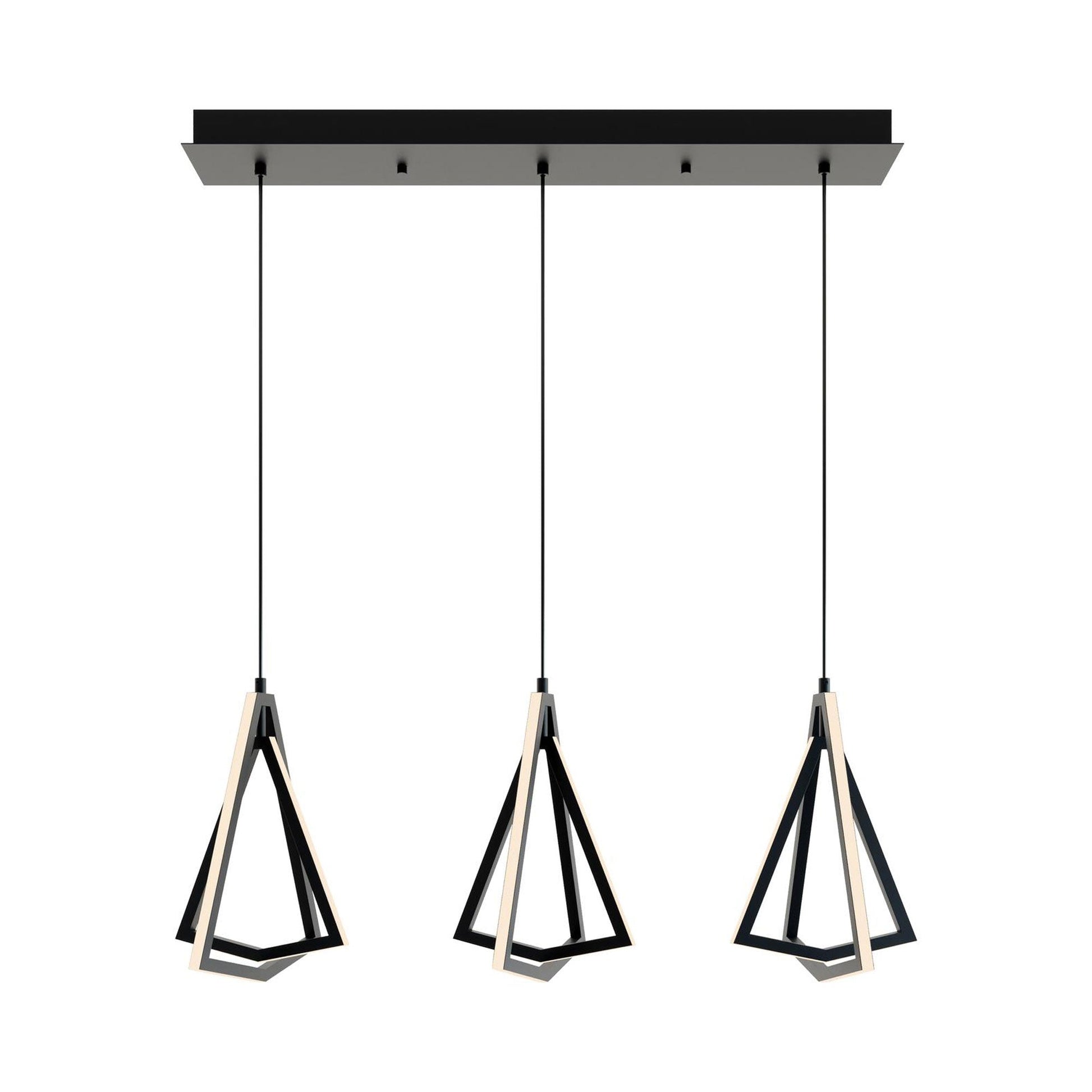 Gianna Linear LED Pendant Light in Black.