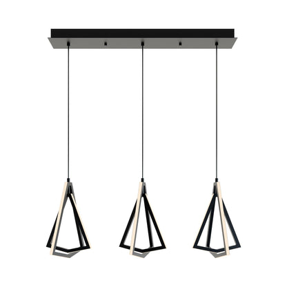 Gianna Linear LED Pendant Light in Black.