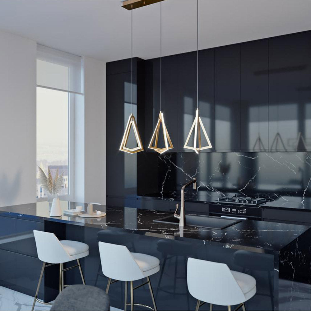 Gianna Linear LED Pendant Light in kitchen.