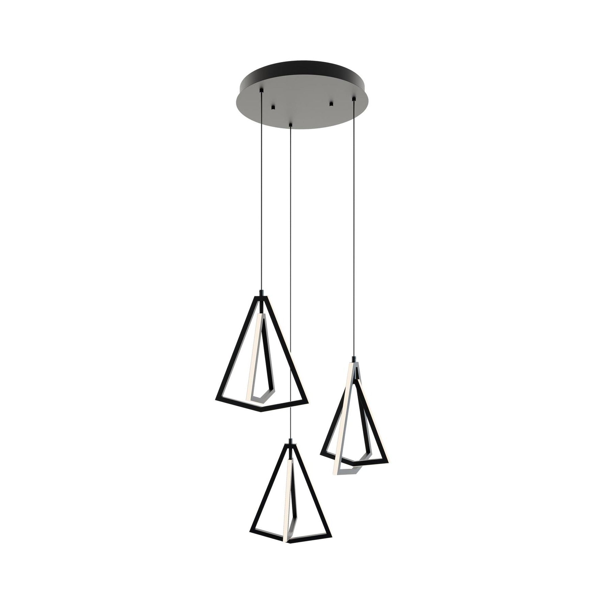 Gianna Round LED Pendant Light in Black.