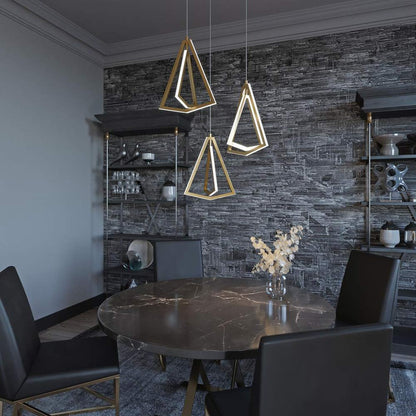 Gianna Round LED Pendant Light in dining room.