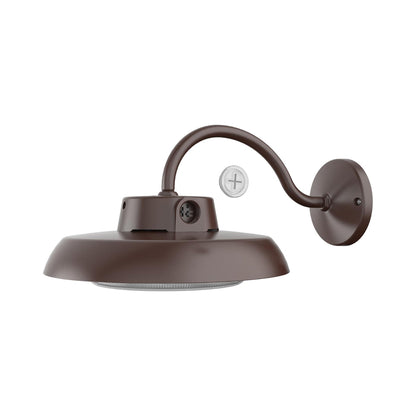 Gilbert Outdoor LED Wall Light in Bronze (Large).