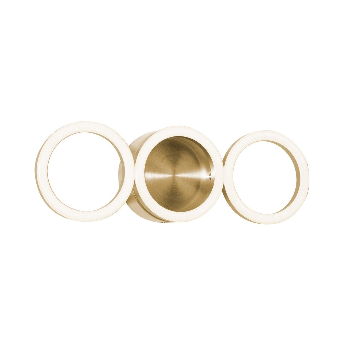 Glo LED Bath Vanity Light in Satin Brass (14.25-Inch).