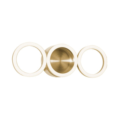 Glo LED Bath Vanity Light in Satin Brass (14.25-Inch).