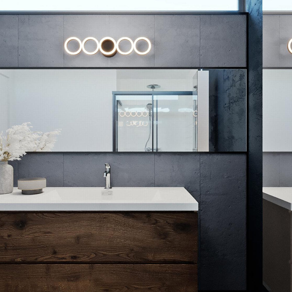 Glo LED Bath Vanity Light in bathroom.