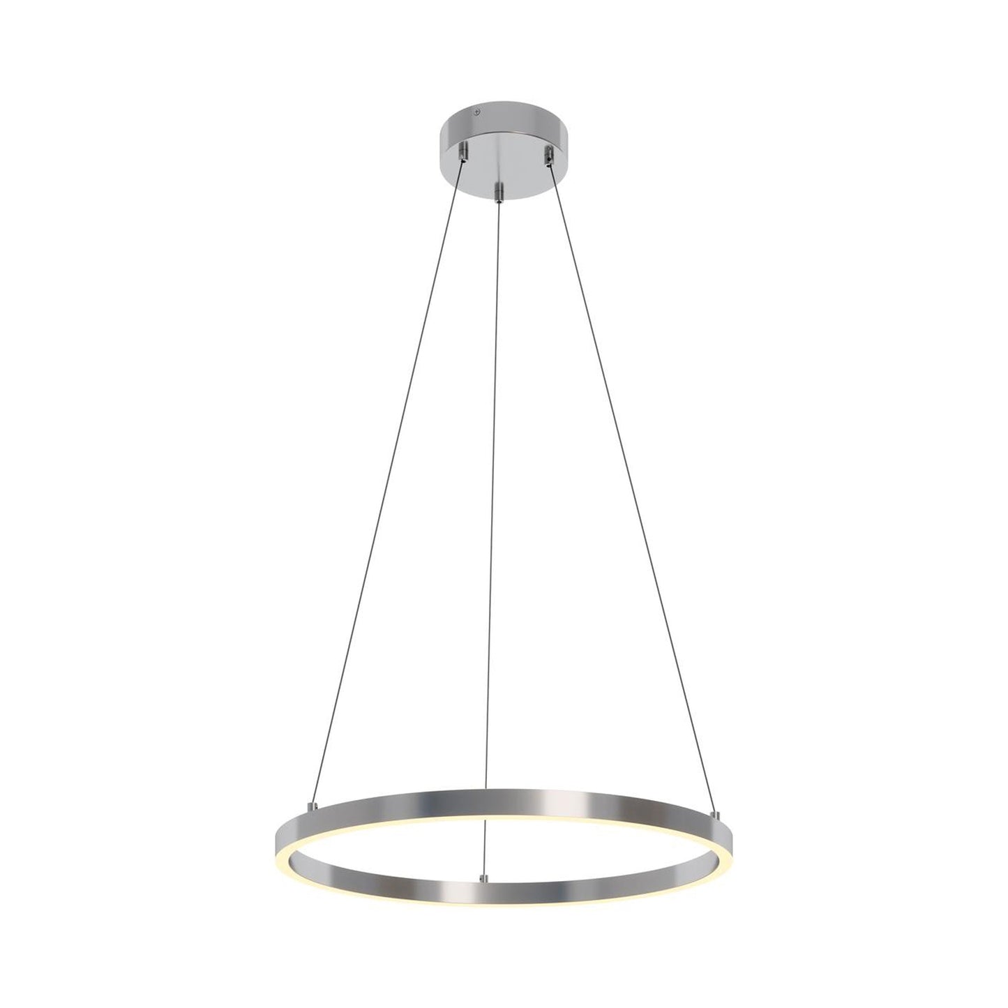 Glo LED Pendant Light in Satin Nickel (23.75-Inch).