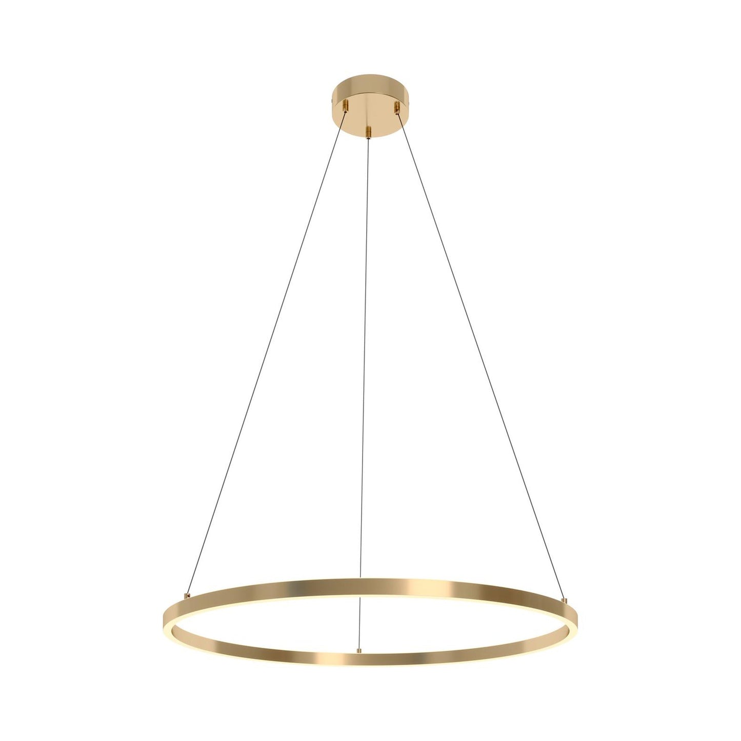 Glo LED Pendant Light in Satin Brass (35.5-Inch).