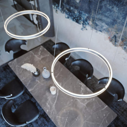 Glo LED Pendant Light in dining room.